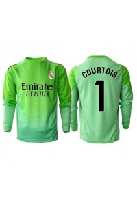 Real Madrid Thibaut Courtois #1 Maalivahti Jalkapallovaatteet Vieraspaita 2025-26 Pitkähihainen